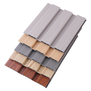 Linh hoạt PVC & gỗ trang trí nội thất WPC tấm Tường cho nhà sử dụng thương mại thực tế phong cách cho phòng tắm sử dụng Video container tường trang trí nội thất - Product Image 1