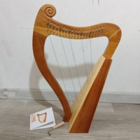 Harpe 19 cordes en bois massif, instrument de harpe lyre à levier antique pour débutant, vente en gros