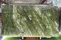 Marbre vert naturel de Dandong, pierre polie de luxe moderne avec veines serpentinées pour comptoirs de cuisine, salle à manger, atelier et murs décoratifs