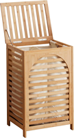 Panier à linge pliable biodégradable en bambou grande capacité, sac à linge pliable pour la maison