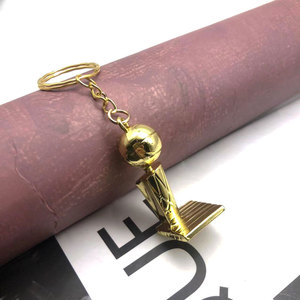 Golden Basketball Trophy <b>Keychain</b> Zinc Alloy 3D Shape Luxury Souvenir Carabiner Keyring - Product Image 4