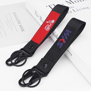 Lanière courte en polyester personnalisée avec logo imprimé par sublimation, porte-clés, lanière pour moto - Product Image 5