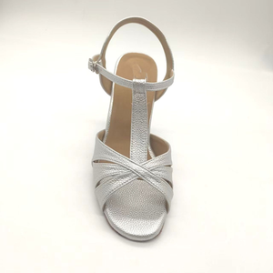 Zapatos de Baile Latinos/<span class=keywords><strong>Salsa</strong></span>/Tango Evkoodance, Nuevos, de Cuero Plateado, Tacón Profesional Delgado de 8.5cm, Forro de Algodón para Mujer - Product Image 3