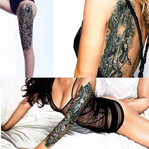 Tatuajes Temporales Extra Grandes al por Mayor, Láminas de Tatuajes Temporales para Brazos, Piernas y <span class=keywords><strong>Espalda</strong></span>, con Diseños de Flores, para Hombres, Mujeres y Niños - Product Image 6