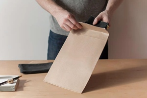 Tùy chỉnh thiết kế thân thiện với môi giấy kraft hình dạng Lớn Túi bưu phẩm phẳng bưu phẩm mở rộng phong bì bao bì cho cửa hàng quần áo - Product Image 2