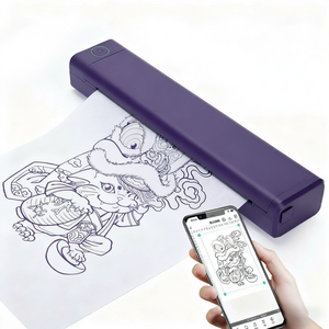 Impresora Térmica de Plantillas para Tatuajes, Portátil, para Uso Doméstico, Impresora de Transferencia de Tatuajes, Conexión con Interfaz para Teléfono Móvil, Papel de hasta 210 mm - Product Image 1