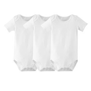 Body Bianco per Neonato all'Ingrosso di Alta Qualità, Comodo Body in Tinta Unita 100% Cotone per Maschietto, Abbigliamento per Neonati OEKO CPC - Product Image 1