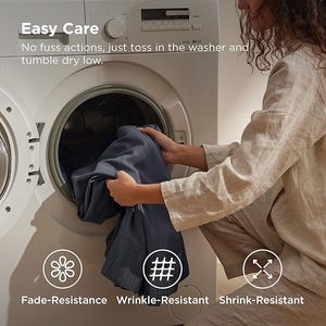 Draps de lit de luxe pour hôtel 100% coton, extra doux, rafraîchissants - Résistants aux plis, à la décoloration et aux taches (Queen, Blanc) - Product Image 6