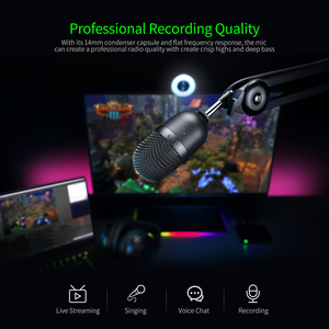 <span class=keywords><strong>Mini</strong></span> micrófono <span class=keywords><strong>Razer</strong></span> Seiren para transmisión de juegos con filtro Pop, montaje de choque y reducción de ruido, micrófono de condensador, portátil/ordenador - Product Image 3