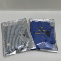 Sacs à fermeture éclair personnalisés avec logo pour vêtements, t-shirts, sacs d'emballage refermables, sacs en aluminium, sacs en plastique à fermeture éclair, argent