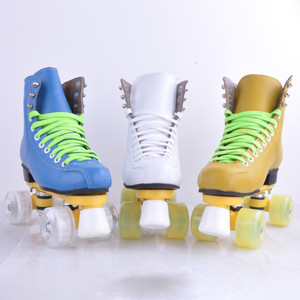 Patins à roulettes <span class=keywords><strong>quad</strong></span> en microfibre ABEC-9 de haute qualité européens en stock pour patinoire - Product Image 2