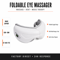 Nouveauté : Masseur oculaire sans fil Bluetooth avec télécommande musicale, airbag et compression thermique, appareil de soin des yeux USB