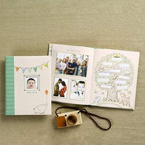 <span class=keywords><strong>Livre</strong></span> de souvenirs pour <span class=keywords><strong>bébé</strong></span>, premières années, motif chevron, encre sans danger pour <span class=keywords><strong>bébé</strong></span>, reliure spirale, couleur et taille personnalisées, empreintes de mains et de pieds, cadeau souvenir - Product Image 2
