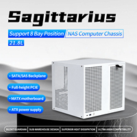 Boîtier NAS Sagittarius 8 baies Hot-Swap, Châssis Serveur de Stockage MATX/ITX avec Backplane SATA, Alimentation ATX Métallique, 4 Emplacements PCIe - En Stock