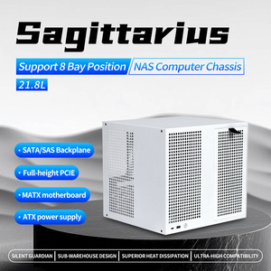 <span class=keywords><strong>Case</strong></span> NAS Sagittarius 8 Bay Hot Swap MATX <span class=keywords><strong>ITX</strong></span> con Backplane SATA, Alimentatore ATX e 4 Slot PCIe per Server di Archiviazione - Product Image 2