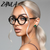 Kacamata Bulat Klasik Wanita Pria Merek Mewah Bingkai Kacamata Baru 2026 Lensa Bening Unisex Lensa Transparan Luar Ruangan Gafas
