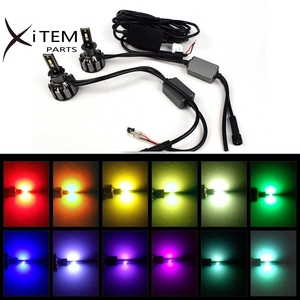 Đèn pha <span class=keywords><strong>LED</strong></span> <span class=keywords><strong>RGB</strong></span> Chip CSP Đa màu sắc Bóng đèn <span class=keywords><strong>LED</strong></span> H7 H11 Đèn pha <span class=keywords><strong>LED</strong></span> ô tô <span class=keywords><strong>RGB</strong></span> có thể thay đổi - Product Image 3