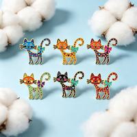 Pin Logam Grosir Motif Kartun Kucing Lucu, Bros Enamel, Pin Kerah, Lencana Pakaian Kreatif, Aksesoris Fashion Unik dan Personal