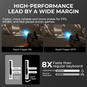 XVX HE68 Pro Blackline %65 RGB Mekanik Oyun Klavyesi, Değiştirilebilir Anahtarlar, USB-C Arayüzü, Programlanabilir Tuşlar - Product Image 5