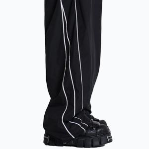 Pantalon en polyester avec passepoil pour homme, couleur unie, OEM, pantalon de sport streetwear pour homme, taille élastique, coupe ample décontractée, pantalon de jogging baggy - Product Image 4