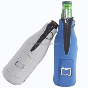 Funda aislante de botella de cerveza de neopreno de 12 oz Abridor de botellas incorporado - Product Image 2