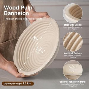Kit <span class=keywords><strong>de</strong></span> Cesta <span class=keywords><strong>de</strong></span> Fermentación <span class=keywords><strong>de</strong></span> Pan <span class=keywords><strong>de</strong></span> <span class=keywords><strong>Pulpa</strong></span> <span class=keywords><strong>de</strong></span> <span class=keywords><strong>Madera</strong></span> Personalizada <span class=keywords><strong>de</strong></span> Moda, la Mejor Cesta <span class=keywords><strong>de</strong></span> Fermentación <span class=keywords><strong>de</strong></span> Pan <span class=keywords><strong>de</strong></span> 9 Pulgadas para Restaurante con Forro - Product Image 2
