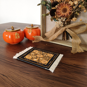 Tappetino per Mouse in persiano con stampa personalizzata e tappetino per tazze intrecciate con Design orientale per sottobicchieri da tavolo - Product Image 4