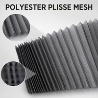 Moustiquaire pliable lavable en polyester anti-insectes pour fenêtre et porte domestiques