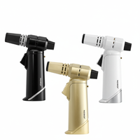 Briquet torche JOBON à flamme jet pour cigares, barbecue et cuisine, en alliage de zinc, avec boîte cadeau, flamme réglable, rechargeable au gaz butane, logo personnalisable