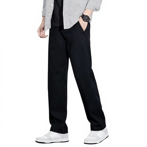 Pantalon de plage décontracté pour homme, coupe ample, taille mi-haute élastique, respirant, en polyester/coton, couleur unie, pour l'été - Product Image 3