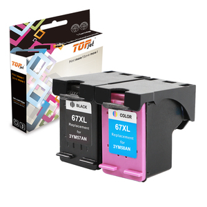 Cartouche d'encre couleur remanufacturée Topjet 67XL pour HP67XL HP67 pour imprimante à cartouche d'encre <span class=keywords><strong>hp</strong></span> 67 <span class=keywords><strong>Pro</strong></span> 6400 <span class=keywords><strong>Deskjet</strong></span> 1200 2700 - Product Image 1