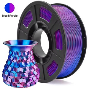 Antinsky PLA Silk Dual Colors 3D Printing Filament 1.75mm 0.5KG Smooth Easy to Print Rods for 3D Printing <b>Material</b> - Product Image 1