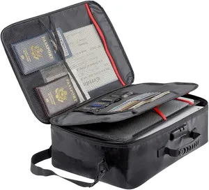 방폭 내화 패브릭 파일 폴더 및 방수 돈 문서 티켓 보관 가방 방수 케이블 가방