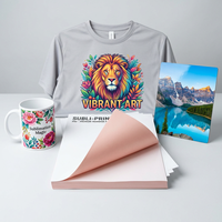 Papier de transfert par sublimation format A4 (8,27 x 11,69 pouces) 100 g/m², 100 feuilles, impression instantanée, pour vêtements, logo, tasses