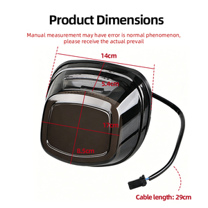 ไฟท้ายเบรค LED สองสีแบบเรโทรสำหรับรถมอเตอร์ไซค์ฮาร์เลย์โร้ดไกลด์ - Product Image 6