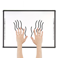 Tableaux blancs interactifs numériques OEM personnalisés de 82 pouces, 24 points tactiles, IWB IR, grands écrans de projection