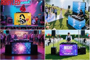 תצוגת לד לדיג'יי בבר לילי, תצוגת לד צבעונית מלאה לרקע של דיג'יי, תצוגת לד לרקע של דיג'יי בבר לילי לפסטיבל מוזיקה אלקטרונית - Product Image 3