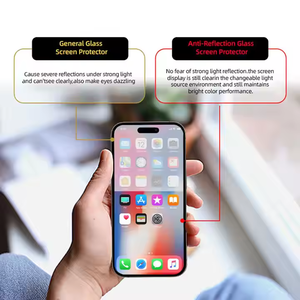 Protector de pantalla antirreflectante de transmitancia aumentada para <span class=keywords><strong>iPhone</strong></span> 17 16 15pro 14 Cobertura completa Teléfono móvil AR Vidrio templado - Product Image 3