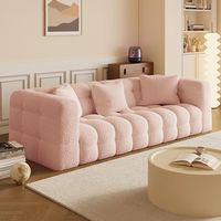 Canapé-lit modulaire en chenille sans armature, en forme de L, surdimensionné, effet nuage, avec sièges profonds pour salon et grands espaces