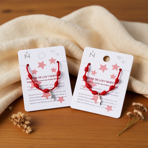 Seven Knot <b>Red</b> String <b>Bracelet</b> Stainless Steel Charm For Protection Fashion Jewelry Unisex Gift - Product Image 3