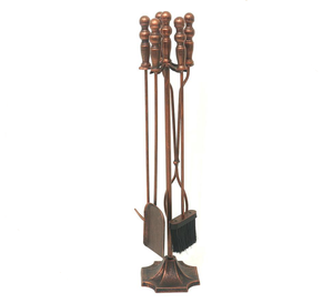 Forma di colore personalizzato più recente maniglia in ferro battuto per esterni stufa a legna <span class=keywords><strong>accessori</strong></span> per camino 4 pezzi oro <span class=keywords><strong>Set</strong></span> di strumenti per la pulizia del camino - Product Image 1