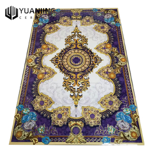 Baldosas de suelo 1200x1800mm porcelana dorada pulida 3D azulejos decorativos Flor de cristal alfombra Patchwork antideslizante Firebrick Villa - Product Image 2