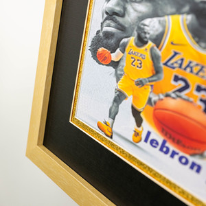 Cornice Portafoto Rettangolare Minimalista in Legno Massello con Supporto per Maglia, Firma del Giocatore, Commemorativa per Calcio, Basket, CBA - Product Image 3