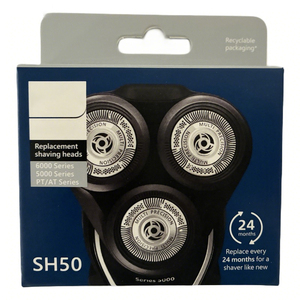 Têtes de rasoir électriques de remplacement SH30 SH50 en acier inoxydable, étanches IPX6, alimentées par USB - Product Image 3