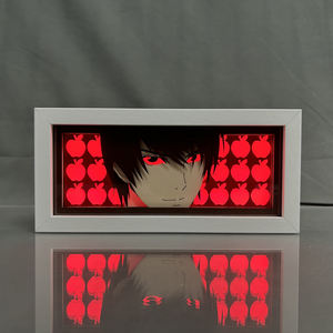 Veilleuse à Led Yagami pour chambre à coucher Lampe de bureau Death Note L Anime Light Box Cadre en bois Découpé au laser Papier Lightbox <span class=keywords><strong>Manga</strong></span> - Product Image 1