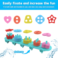 Mainan mandi bayi silikon untuk balita, mainan bak mandi anak-anak, mainan aktivitas Fidget sensor untuk balita laki-laki dan perempuan