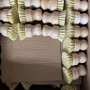 Brosse de nettoyage en bambou naturel de haute qualité, zéro déchet, avec manche en bambou - Product Image 5