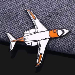 金属标志硬质搪瓷定制航空飞机f15翻领飞机别针