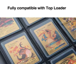 Custom 9 Pockets PU Leather Photo <strong>Albums</strong> Top Loader Binder <strong>for</strong> 360 <strong>Cards</strong> Premium <strong>Pokemoned</strong> Trading Toploader <strong>Card</strong> Binder - Product Image 6