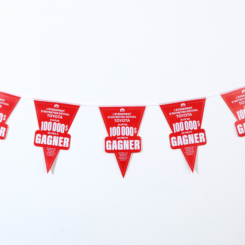 Custom Polyester Triangle Bunting Pvc Pennant